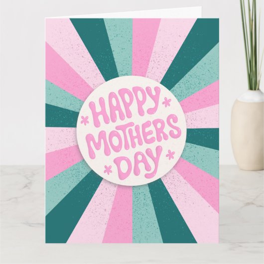 Gepersonaliseerde moderne Happy Mothers Day typogr Kaart (Voorkant)