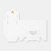 Gepersonaliseerde moderne hart witte bruiloft guns bedankdoosjes (Uitgevouwen)