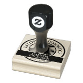 Gepersonaliseerde moderne herdenkingsfoto, naam, t rubberstempel (Stempel)