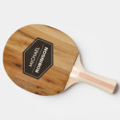 Gepersonaliseerde moderne houten korreltextuur tafeltennisbatje (Zijkant)