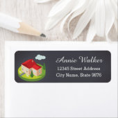 Gepersonaliseerde moderne huis retour adres label (Insitu)