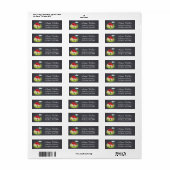 Gepersonaliseerde moderne huis retour adres label (Full Sheet)