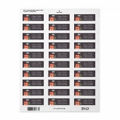 Gepersonaliseerde moderne huis retour adres label (Full Sheet)