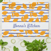 Gepersonaliseerde Moderne Italiaanse keuken Citroe Theedoek (Gevouwen)