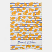 Gepersonaliseerde Moderne Italiaanse keuken Citroe Theedoek (Verticaal)