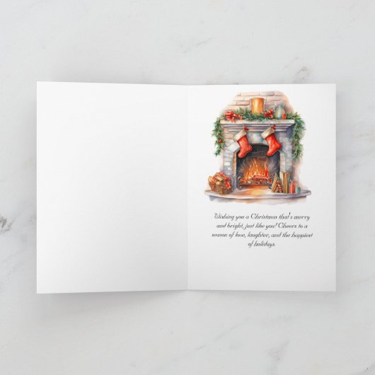 Gepersonaliseerde moderne kerst Kaart naar Soul zu (Binnen)