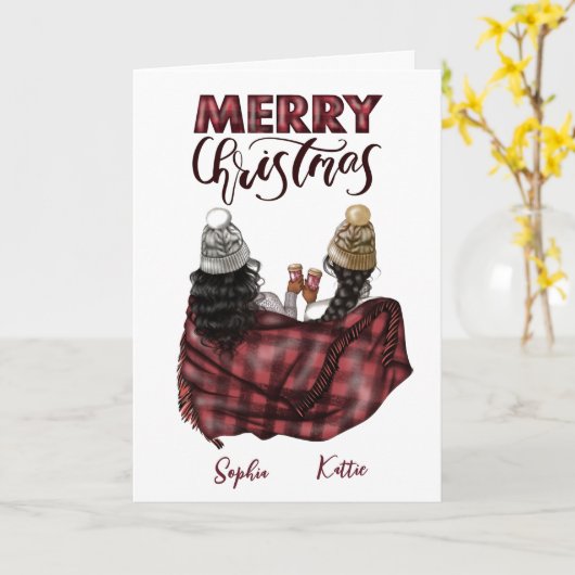 Gepersonaliseerde moderne kerst Kaart naar Soul zu (Gele Bloem)