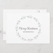 Gepersonaliseerde moderne kerstfamilie feestdagenkaart (Voorkant / Achterkant)