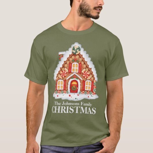 Gepersonaliseerde moderne Kerstmis T-shirt (Voorkant)