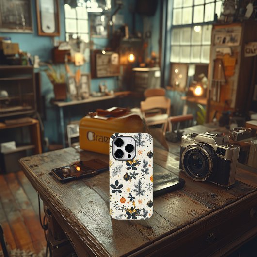 Gepersonaliseerde moderne kerstversiering Case-Mate iPhone case