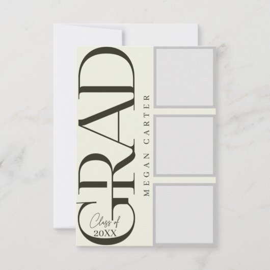 Gepersonaliseerde moderne klasse van 2025 Afstuder Kaart (Voorkant)