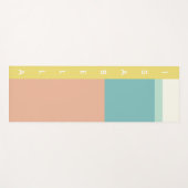 Gepersonaliseerde moderne kleur blok naam aardse p yogamat (Voorkant (horizontaal))