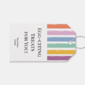 Gepersonaliseerde moderne kleurrijke Paaseieren Hu Cadeaulabel (Voorkant (Horizontaal))