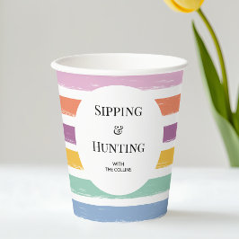 Gepersonaliseerde moderne kleurrijke Paaseieren Hu Papieren Bekers