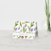 Gepersonaliseerde moderne kleurrijke tulp dank u k bedankkaart (Voorkant)