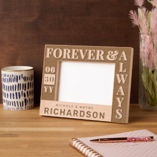 Gepersonaliseerde moderne koppels Naam Trouwdatum  Gegraveerde Lijstjes