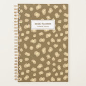 Gepersonaliseerde moderne Leopard Pattern Weekly P Planner (Voorkant)