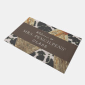 Gepersonaliseerde moderne leraar deurmat (Schuin)