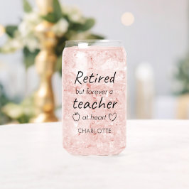 Gepersonaliseerde moderne leraar pensioen cadeau blikvorm glas