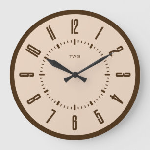 Gepersonaliseerde moderne minimalist grote klok