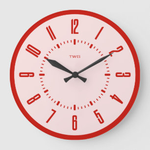 Gepersonaliseerde moderne minimalist grote klok
