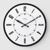 Gepersonaliseerde moderne minimalist grote klok (Voorkant)