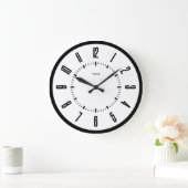 Gepersonaliseerde moderne minimalist grote klok (Huis)