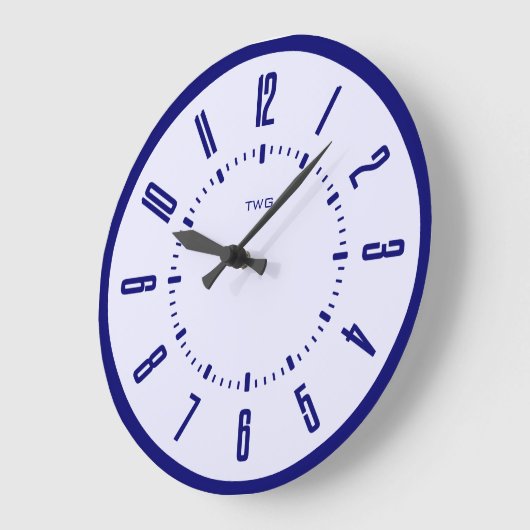 Gepersonaliseerde moderne minimalist grote klok (Hoek)