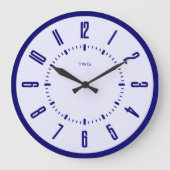 Gepersonaliseerde moderne minimalist grote klok (Voorkant)