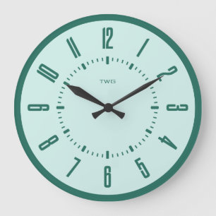 Gepersonaliseerde moderne minimalist grote klok