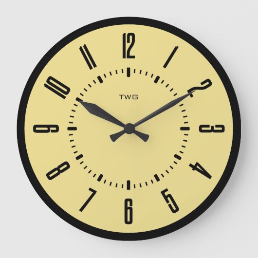 Gepersonaliseerde moderne minimalist grote klok (Voorkant)