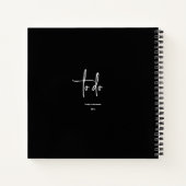 Gepersonaliseerde moderne minimalist om Notitieboe Notitieboek (Achterkant)