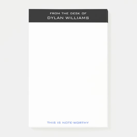 Gepersonaliseerde moderne minimalist van het burea post-it® notes (Voorkant)