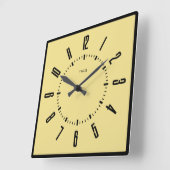 Gepersonaliseerde moderne minimalist vierkante klok (Hoek)