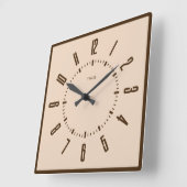 Gepersonaliseerde moderne minimalist vierkante klok (Hoek)