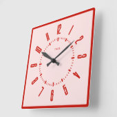 Gepersonaliseerde moderne minimalist vierkante klok (Hoek)