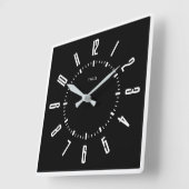 Gepersonaliseerde moderne minimalist vierkante klok (Hoek)