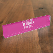 Gepersonaliseerde Moderne Minimalist Voeg Naam Cus Naambordje (Zijkant)