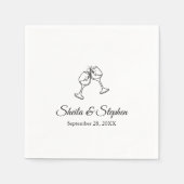 Gepersonaliseerde moderne minimalistische cocktail servet (Voorkant)