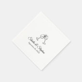 Gepersonaliseerde moderne minimalistische cocktail servet (Hoek)