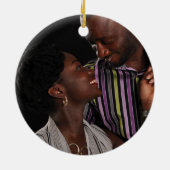 Gepersonaliseerde moderne minimalistische foto keramisch ornament (Achterkant)