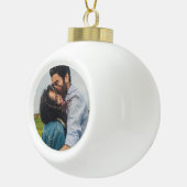 Gepersonaliseerde moderne minimalistische foto keramische bal ornament (Rechts)