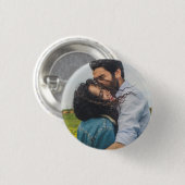 Gepersonaliseerde moderne minimalistische foto ronde button 3,2 cm (Voorkant /achterkant)