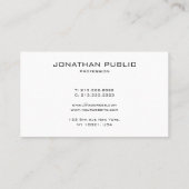 Gepersonaliseerde moderne minimalistische handteke visitekaartje (Achterkant)