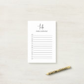 Gepersonaliseerde moderne minimalistische to-do-no post-it® notes (Op bureau)