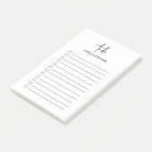 Gepersonaliseerde moderne minimalistische to-do-no post-it® notes (Schuin)