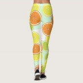 Gepersonaliseerde moderne mint-groene citrusvrucht leggings (Achterkant)