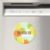 Gepersonaliseerde moderne mint-groene citrusvrucht magneet (Insitu (Vaatwasser))