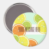 Gepersonaliseerde moderne mint-groene citrusvrucht magneet (Voorkant / Achterkant)