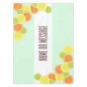 Gepersonaliseerde moderne mint-groene citrusvrucht tafelkleed (Voorkant)